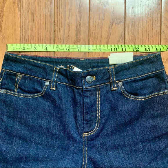 NWT Talbots Jeans Women’s Straight Leg 2 / 26 Blue Denim Mid Rise Dark Wash NEW - Picture 7 of 15